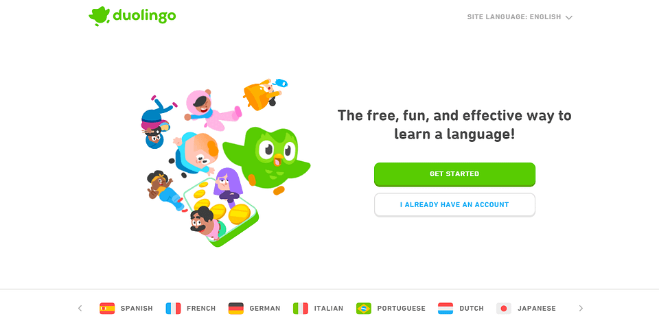 Learn English online free course for adults with duolingo